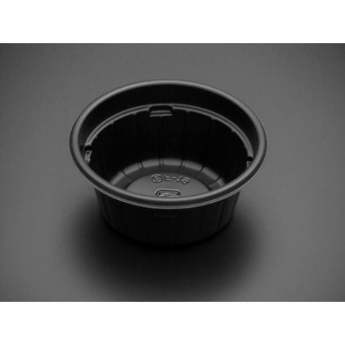 【蓋付き】バイオデリカ 60 BL浅 (黒) 【本体100枚・蓋100枚セット】
